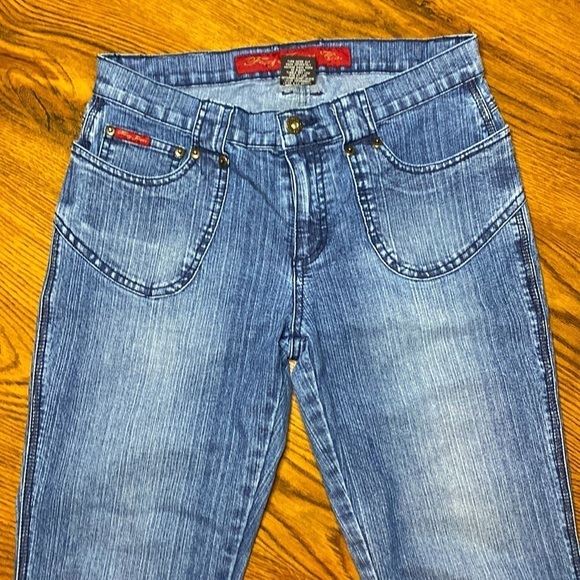 🌷 Foxy Jeans 🌷  Vintage Low Waist 90s Y2K Capri Jeans - Picture 3 of 9